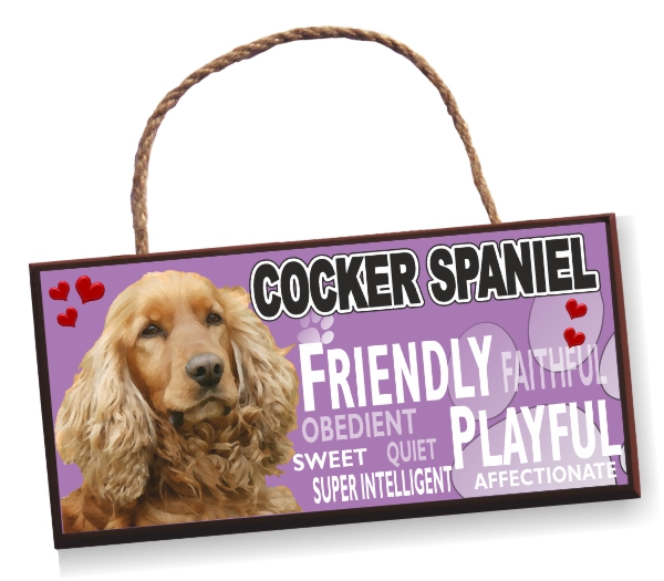 Sign - Cocker Spaniel No4 Brown