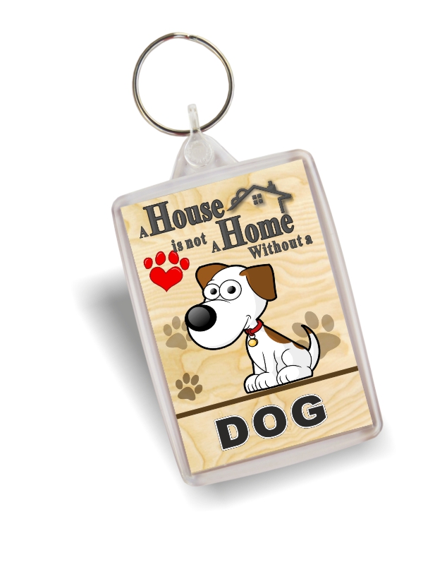 Key Ring - Dog Cartoon A practical attractive inexpensive gift item