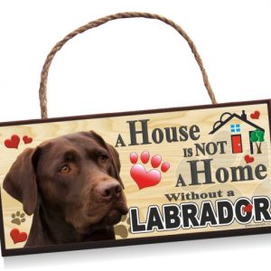 Sign - Labrador No2, Brown. House is Not a Home