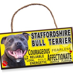 Sign - Staffordshire Bull Terrier No3 Bright
