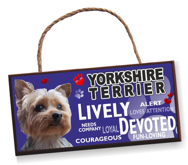 Dog Sign - Yorkshire Terrier No3 Bright