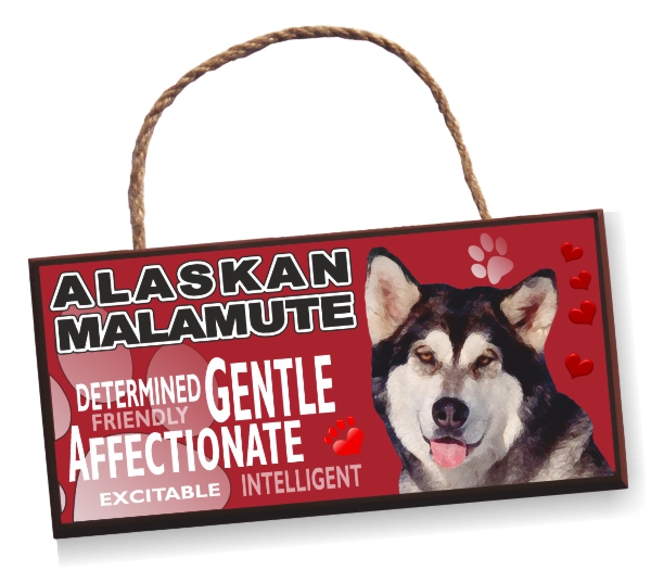 Sign -Alaskan Malamute No2 Bright