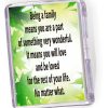 Fridge Magnet 'Being a Family...'