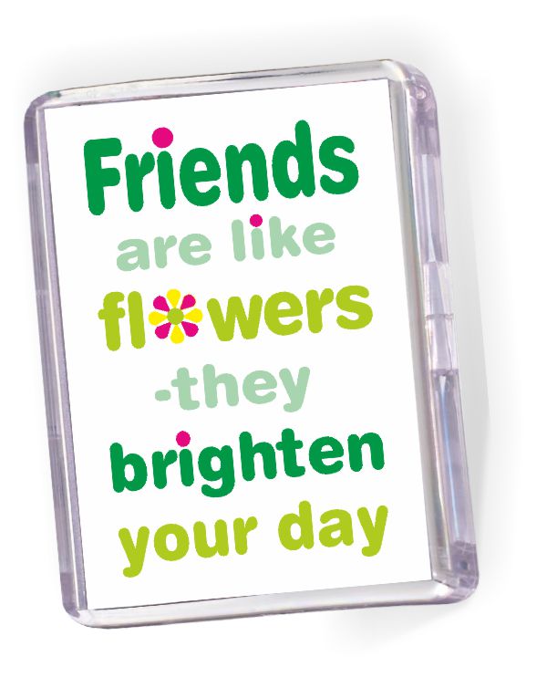 Fridge Magnet   Friends are Like Flowers...'