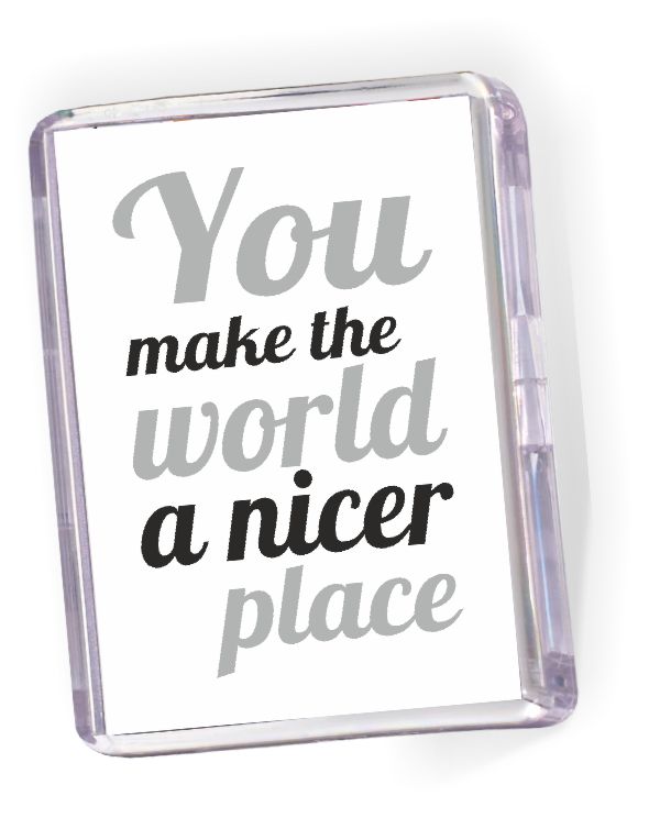 Fridge  Magnet  'You Make the World...'