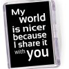 Fridge Magnet  - 'My World is Nicer...'